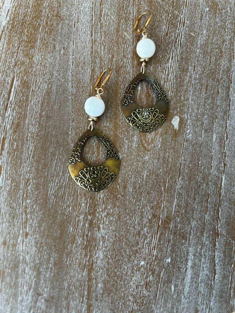 Filigree Jade Earrings