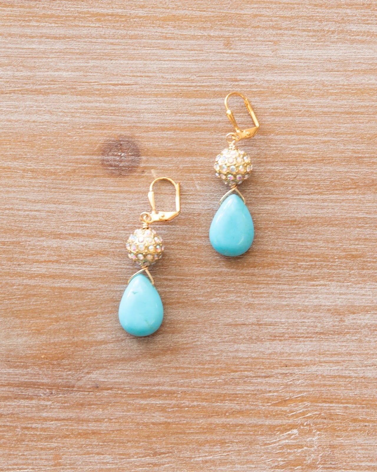 Turquoise glam earrings